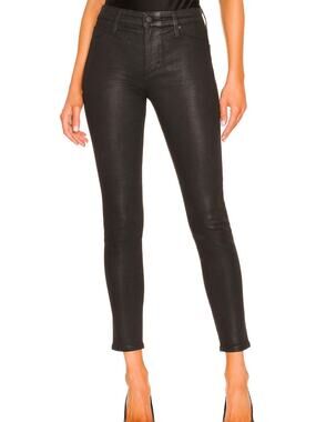 AG Farrah Skinny High Rise Jean Coated Black 27